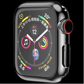 Silikonové pouzdro s ochranou displeje pro Apple Watch series 8/7 (41 mm) Barva: Černá