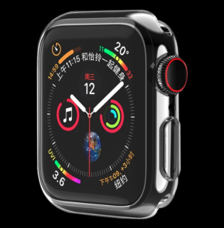 Silikonové pouzdro s ochranou displeje pro Apple Watch series SE/6/5/4 (40 mm) Barva: Čirá