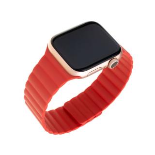 Silikonový řemínek FIXED Magnetic Strap s magnetickým zapínáním pro Apple Watch 38/40/41 mm, červený