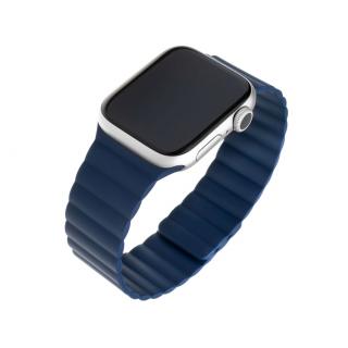 Silikonový řemínek FIXED Magnetic Strap s magnetickým zapínáním pro Apple Watch 38/40/41 mm, modrý