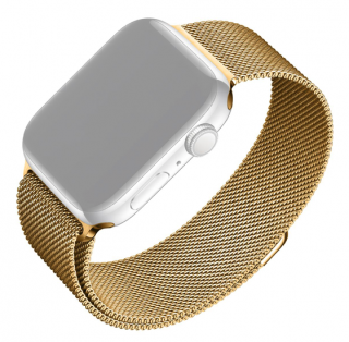 Síťovaný nerezový řemínek FIXED Mesh Strap pro Apple Watch 38/40/41mm, zlatý