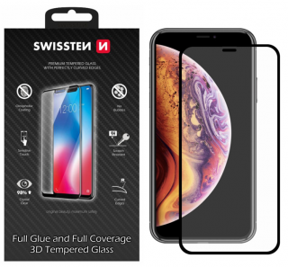 Sklo Swissten ultra durable 3D full glue glass Apple iPhone 11 Pro Max