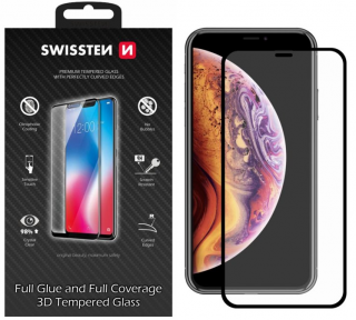 Sklo Swissten ultra durable 3D full glue glass Apple iPhone 12 Pro Max