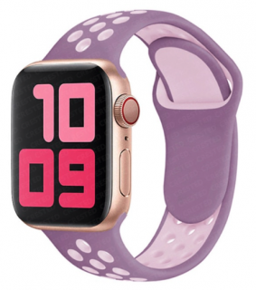 Sportovní silikonový řemínek Move pro Apple Watch Series (38/40/41 mm) Barva: Tmavá růžová - Růžová (L)