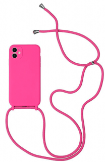 Strap silikonový kryt pro Apple iPhone 11 Barva: Růžová
