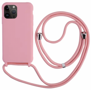 Strap silikonový kryt pro Apple iPhone 12/12 Pro Barva: Růžová