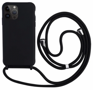 Strap silikonový kryt pro Apple iPhone 13 Barva: Černá