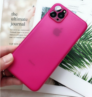 Ultra tenký transparent kryt pro Apple iPhone 11 Barva: Růžová tmavá
