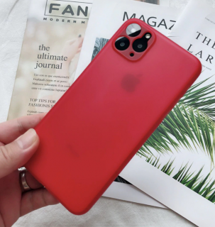 Ultra tenký transparent kryt pro Apple iPhone 11 Pro Max Barva: Červená