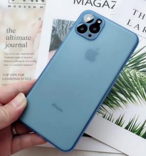 Ultra tenký transparent kryt pro Apple iPhone 11 Pro Max Barva: Modrá