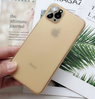 Ultra tenký transparent kryt pro Apple iPhone 12 Mini Barva: Oranžová