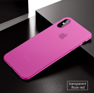 Ultra tenký transparent kryt pro Apple iPhone X/XS Barva: Růžová tmavá