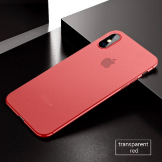 Ultra tenký transparent kryt pro Apple iPhone XS Max Barva: Červená