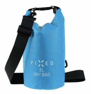 Voděodolný vak FIXED Dry Bag 3L, modrá