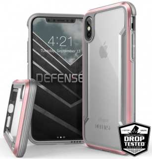 X-Doria defense shield - hliníkový kryt pro iPhone XS Max, rose