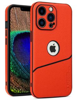 Zadní gumový kryt JBD s výkrojem pro logo pro Apple iPhone 14 Plus Barva: Oranžová