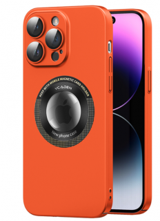 Zadní kryt s viditelným logem a podporou magsafe pro Apple iPhone 13 Barva: Oranžová