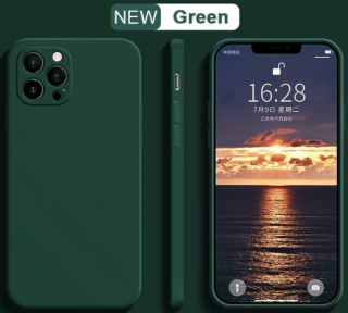 Zadní silikonový kryt s ochranou fotoaparátu pro Apple iPhone 11 Barva: Zelená tmavá