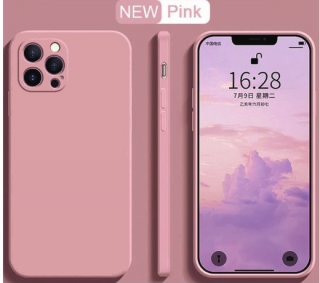 Zadní silikonový kryt s ochranou fotoaparátu pro Apple iPhone 12 Pro Max Barva: Růžová