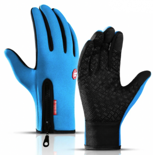 Zimní voděodolné dotykové rukavice Winds, modré Velikost: L