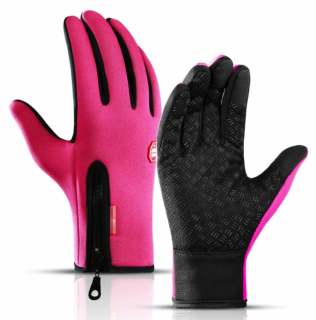Zimní voděodolné dotykové rukavice Winds, růžové Velikost: M
