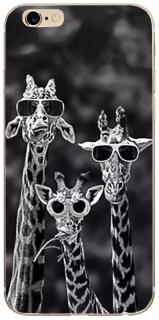 Žirafí zvědavci měkký kryt pro Apple iPhone X/XS