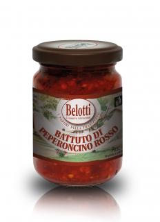 Belotti Mleté červené chilli papričky (Battuto di Peperoncino Rosso) 156ml