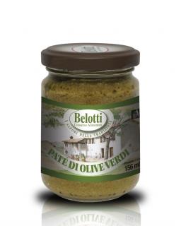 Belotti Paté ze zelených oliv (Paté di Olive Verde) 156ml  ++
