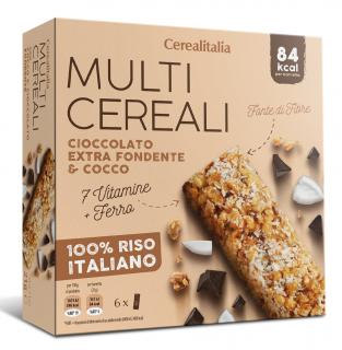 Cerealitalia Cereální tyčinky s kokosem a čokoládou 126g (6x21g)