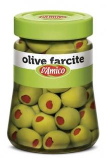 D´Amico Olivy zelené vypeckované s papričkou 290g