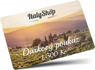 ItalyShop Dárková poukázka 1500 Kč (plast)