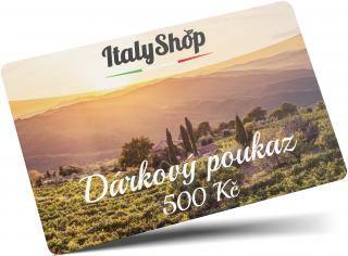 ItalyShop Dárková poukázka 500 Kč (plast)