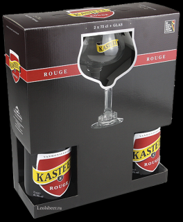 Kasteel Rouge dárkový set 2x0,75l + sklenice