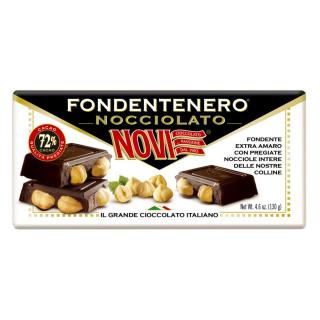 NOVI Hořká čokoláda 72% s lískovými ořechy Fondentgenero 130g