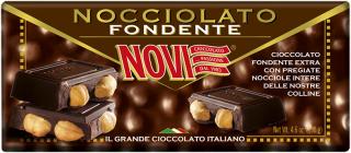 NOVI Nocciolato fondente (hořká čokoláda s oříšky) 130g
