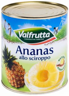 Valfrutta kompotovaný ananas 565g