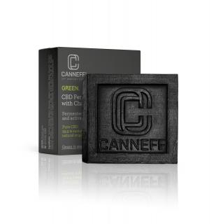 CANNEFF® GREEN. CBD Fermentované sprchové mýdlo s aktivním uhlím 90 g