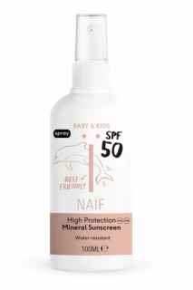 NAIF Ochranný sprej na opalování SPF 50 pro děti a miminka 100 ml