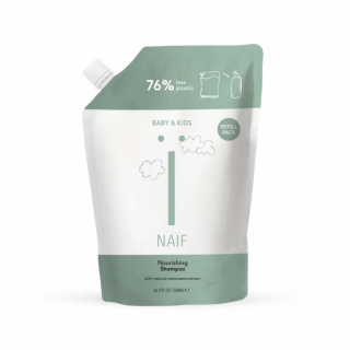 NAIF Výživný šampon pro miminka a děti přírodní náhradní náplň 500 ml
