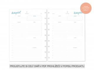 Denní kalendárium (DAILY) 2024 Barva tisku: Černobílý tisk, Kalendář: Roční + Denní (DAILY)