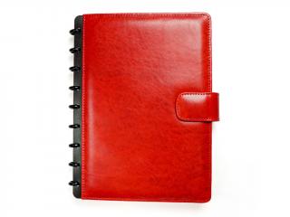 Kožený zápisník klasický Barva koženého obalu: Vínově červená (DELUXE), Varianta: Čistý