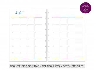 Měsíční kalendárium 2024 Barva tisku: Barevný tisk, Kalendář: Roční + Měsíční