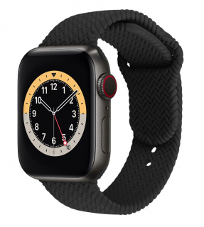 Silikonový řemínek pro Apple Watch 1/2/3/4/5/6/7/SE 38mm/40mm/42mm/44mm Barva: Černá 38mm/40mm