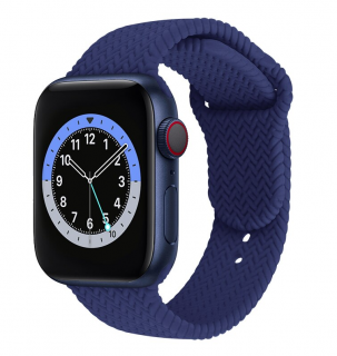 Silikonový řemínek pro Apple Watch 1/2/3/4/5/6/7/SE 38mm/40mm/42mm/44mm Barva: Modrá 38mm/40mm