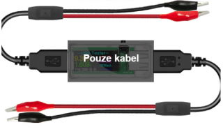 USB měřič proudu, napětí, kapacity a výkonu Atorch Color Barva: USB kabely s vývody