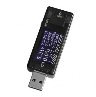 USB měřič proudu, napětí, kapacity a výkonu Keweisi KWS-MX17 Barva: Černá