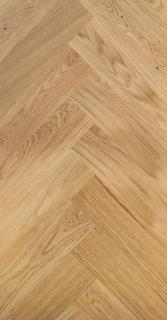 BARLINEK-Třívrstvá dřevěná podlaha-Dub Caramel Herringbone 110, 14x110x660mm, bal 0,5m2 (Třídění FAM, matný lak, kartáč, mikrofáze 4V)