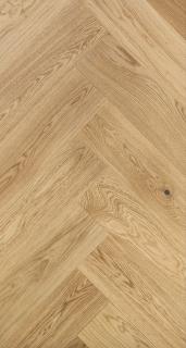 BARLINEK-Třívrstvá dřevěná podlaha-Dub Caramel Herringbone 130, 14x130x725mm, bal 0,65m2 (Třídění FAM, matný lak, kartáč, mikrofáze 4V)