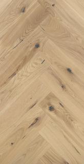 BARLINEK-Třívrstvá dřevěná podlaha-Dub Ramsey Herringbone 110, 14x110x660mm, bal 0,5m2 (Třídění COU, RAW pigment+oxidační olej, kartáč, mikrofáze 4V)