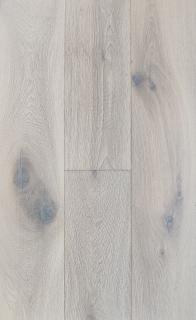Dub Šumava, Kouřová bílá, olej, třídění ABC,14x190x1720mm,pero-drážka, 2V spára - balení 1,96m2  (Třívrstvá dřevěná podlaha určená k celoplošnému lepení)